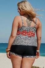 Load image into Gallery viewer, Plus Size Mixed Print Tankini Set with Pockets