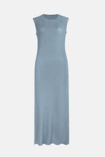 Load image into Gallery viewer, Pleated Round Neck Sleeveless Midi Dress