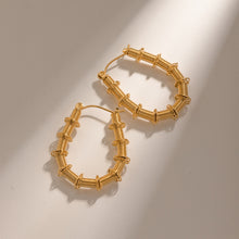 Load image into Gallery viewer, Gold-Plated Stainless Steel Hoop Earrings