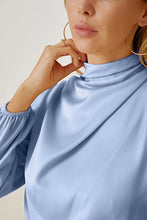 Load image into Gallery viewer, Mock Neck Ruffled Asymmetrical Dress