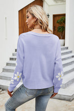 Load image into Gallery viewer, Flower Pattern Button Front Cardigan