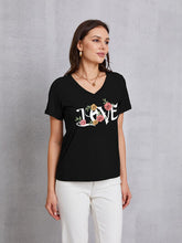 Load image into Gallery viewer, LOVE V-Neck Short Sleeve T-Shirt