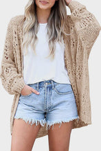Load image into Gallery viewer, Openwork Open Front Long Sleeve Cardigan