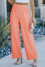 Load image into Gallery viewer, Textured Wide Leg High Waist Pants