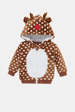 Load image into Gallery viewer, Boys Rudolph Feature Polka Dot Hooded Coat
