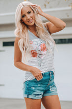 Load image into Gallery viewer, Mixed Print Buttoned V-Neck Tank
