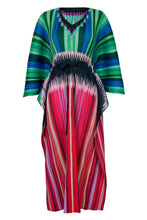 Load image into Gallery viewer, Mixed Stripes Accordion Pleated Dolman Sleeve Midi Dress