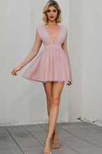 Load image into Gallery viewer, Polka Dot Deep V Mini Tulle Dress