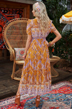 Load image into Gallery viewer, Bohemian Side Slit V-Neck Maxi Dress