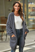 Load image into Gallery viewer, Open Front Ribbed Trim Duster Cardigan