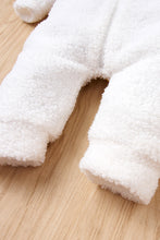 Load image into Gallery viewer, Baby Hooded Sherpa Jumpsuit