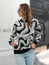 Load image into Gallery viewer, Round Neck Dropped Shoulder Sweater