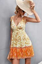 Load image into Gallery viewer, Bohemian Tie Shoulder Surplice Dress