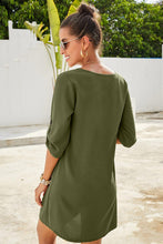 Load image into Gallery viewer, Buttoned V-Neck Dress