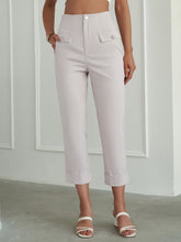 Load image into Gallery viewer, Buttoned Elastic Detail Cuffed Pants