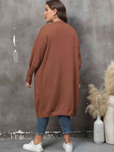 Load image into Gallery viewer, Plus Size Long Sleeve Pocketed Cardigan