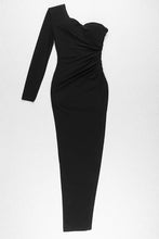 Load image into Gallery viewer, One Shoulder Asymmetrical Trim Bodycon Dress