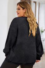 Load image into Gallery viewer, Plus Size Lucky Clover Dropped Shoulder Sweatshirt