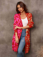 Load image into Gallery viewer, Leopard Button Down Longline Cardigan
