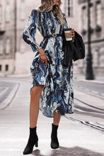 Load image into Gallery viewer, Printed Smocked Ruffle Hem Dress