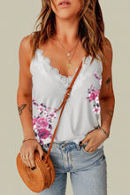 Load image into Gallery viewer, Floral Lace Trim Adjustable Strap Cami