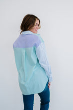 Load image into Gallery viewer, GeeGee Change of Plans Mixed Print Button Down Shirt