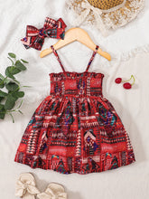 Load image into Gallery viewer, Baby Girl Printed Smocked Pinafore Skirt