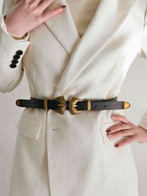 Load image into Gallery viewer, Double Buckle PU Leather Belt