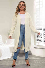 Load image into Gallery viewer, Plus Size Open Front Long Sleeve Cardigan