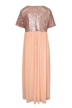 Load image into Gallery viewer, Plus Size Sequined Spliced Maxi Dress