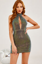 Load image into Gallery viewer, Multicolored Plaid Cutout Grecian Dress