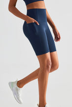 Load image into Gallery viewer, High-Rise Wide Waistband Biker Shorts with Pockets