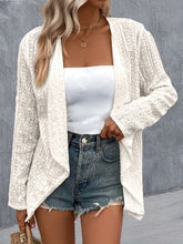 Load image into Gallery viewer, Eyelet Roll-Tab Sleeve Cardigan