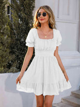 Load image into Gallery viewer, Square Neck Ruffle Hem Dress