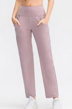 Load image into Gallery viewer, Elastic High Waist Sports Straight Leg Pants