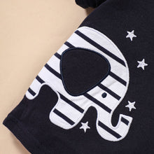 Load image into Gallery viewer, Baby Elephant Graphic Top and Striped Pants Set