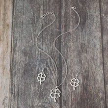 Load image into Gallery viewer, Lucky Clover Alloy Earrings and Necklace Jewelry Set
