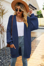 Load image into Gallery viewer, Open Front Dropped Shoulder Cardigan