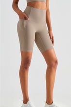 Load image into Gallery viewer, High-Rise Wide Waistband Biker Shorts with Pockets