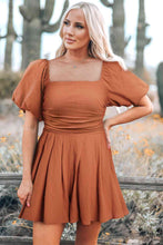 Load image into Gallery viewer, Square Neck Pleated Romper with Pockets