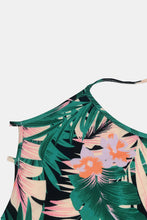 Load image into Gallery viewer, Botanical Print Halter Neck Crisscross Dress