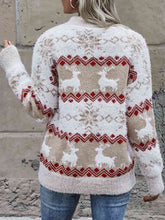 Load image into Gallery viewer, Reindeer & Snowflake Round Neck Sweater