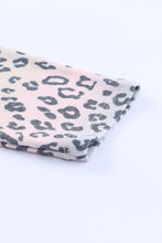 Load image into Gallery viewer, Leopard Color Block Buttoned Drawstring Detail Hoodie