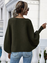 Load image into Gallery viewer, Horizontal Ribbing Dolman Sleeve Sweater