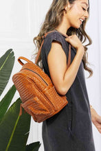 Load image into Gallery viewer, SHOMICO Certainly Chic Faux Leather Woven Backpack