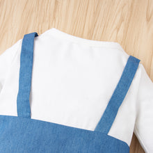 Load image into Gallery viewer, Baby Santa Graphic Faux Overall Jumpsuit