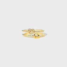 Load image into Gallery viewer, 925 Sterling Silver Double-Layered Knot Ring
