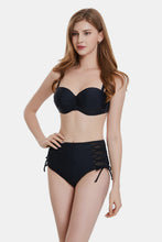 Load image into Gallery viewer, Lace-Up Gathered Detail Bikini Set