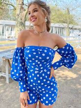 Load image into Gallery viewer, Polka Dot Off-Shoulder Romper