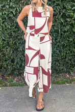 Load image into Gallery viewer, Printed Round Neck Tank and Pocketed Pants Set
